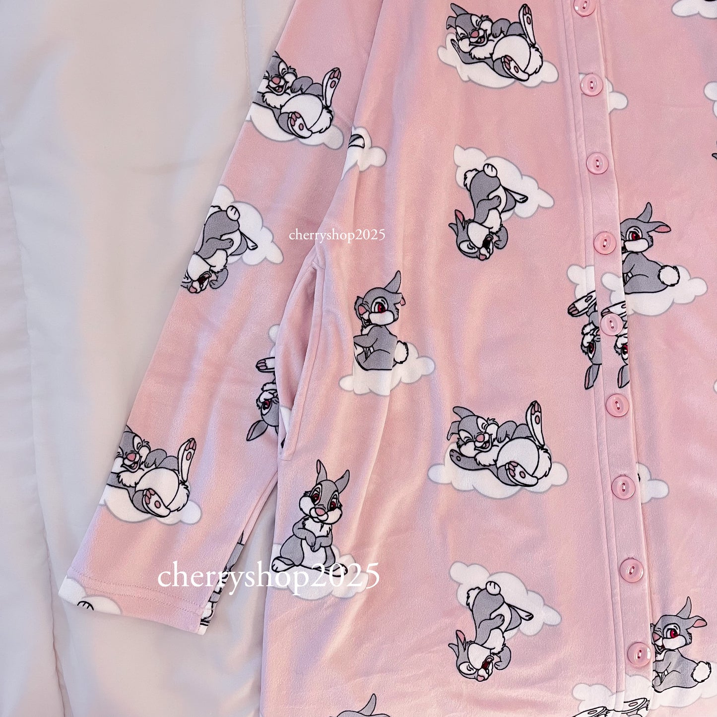 Pink Bunny Blanket نايت شيرت