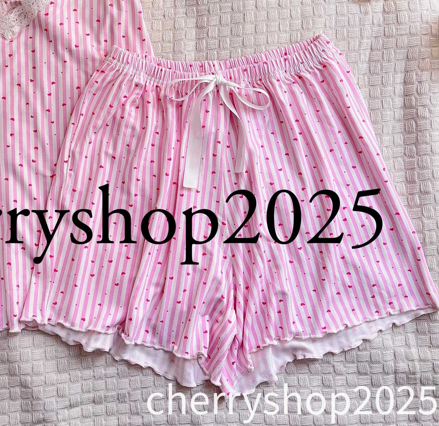 شورت Stripped pink