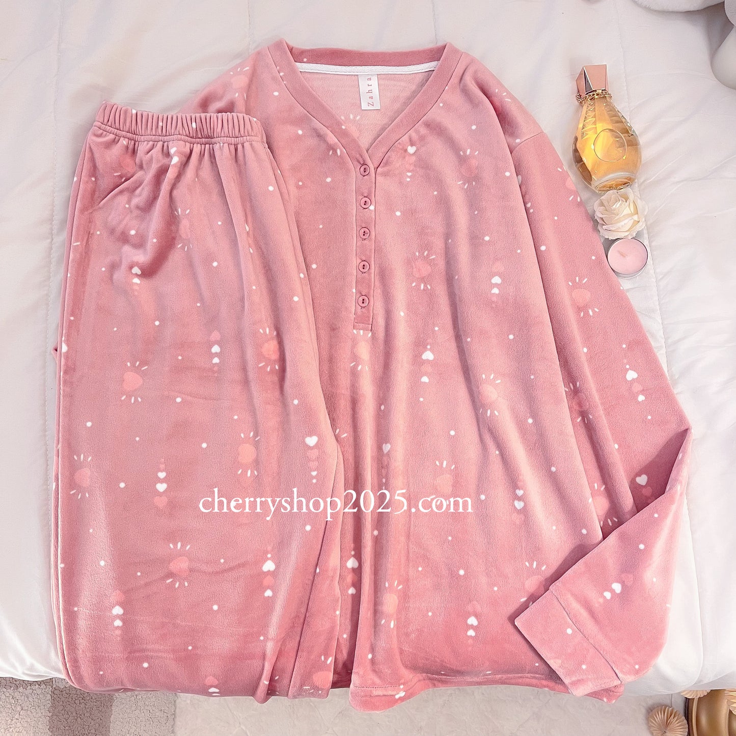 Pink Hearts Winter Pajamas