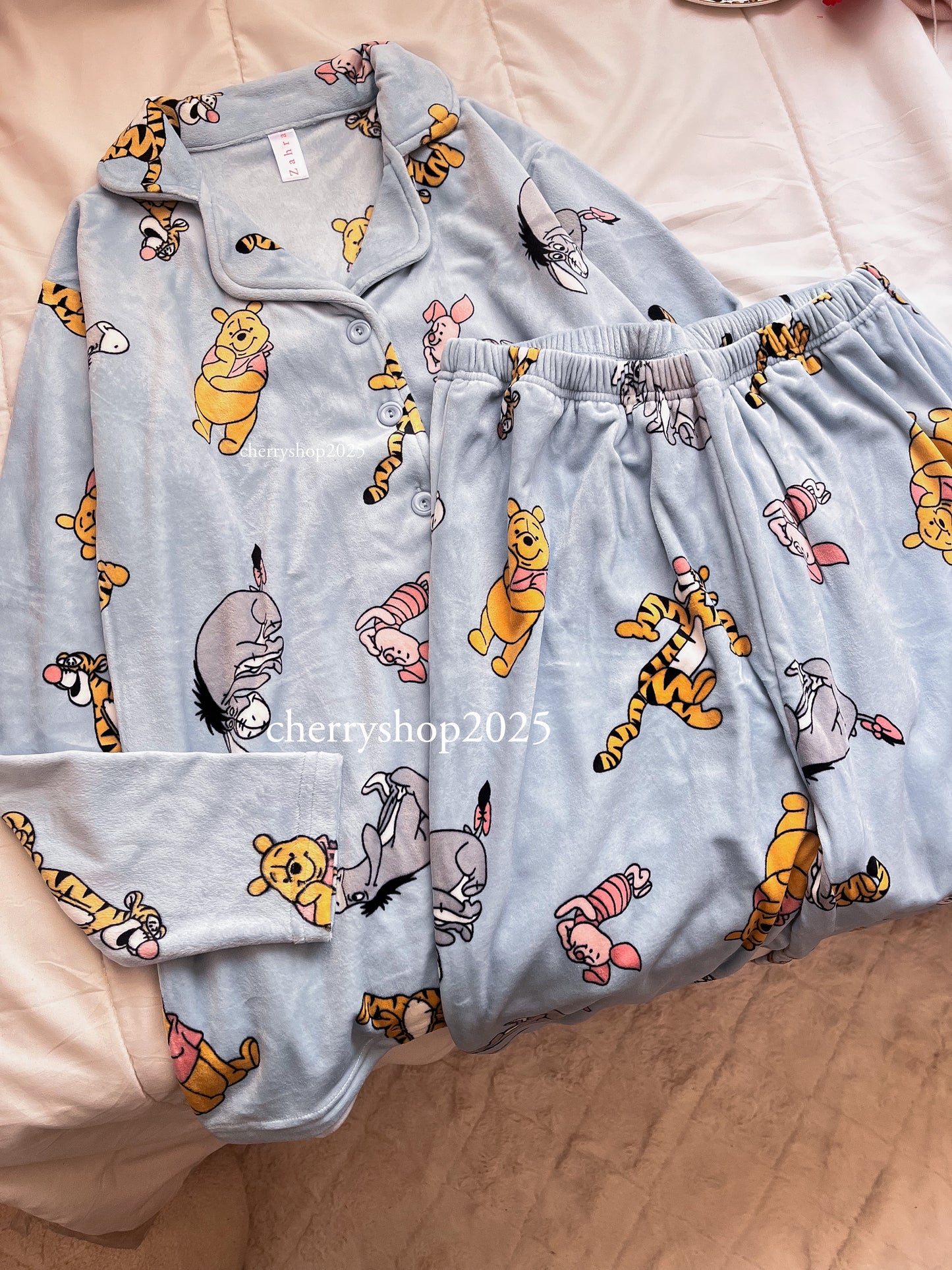 Blue Winnie the Pooh PJ (لون أزرق)