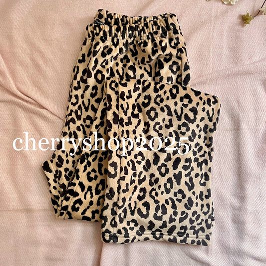بنطلون leopard قطيفة