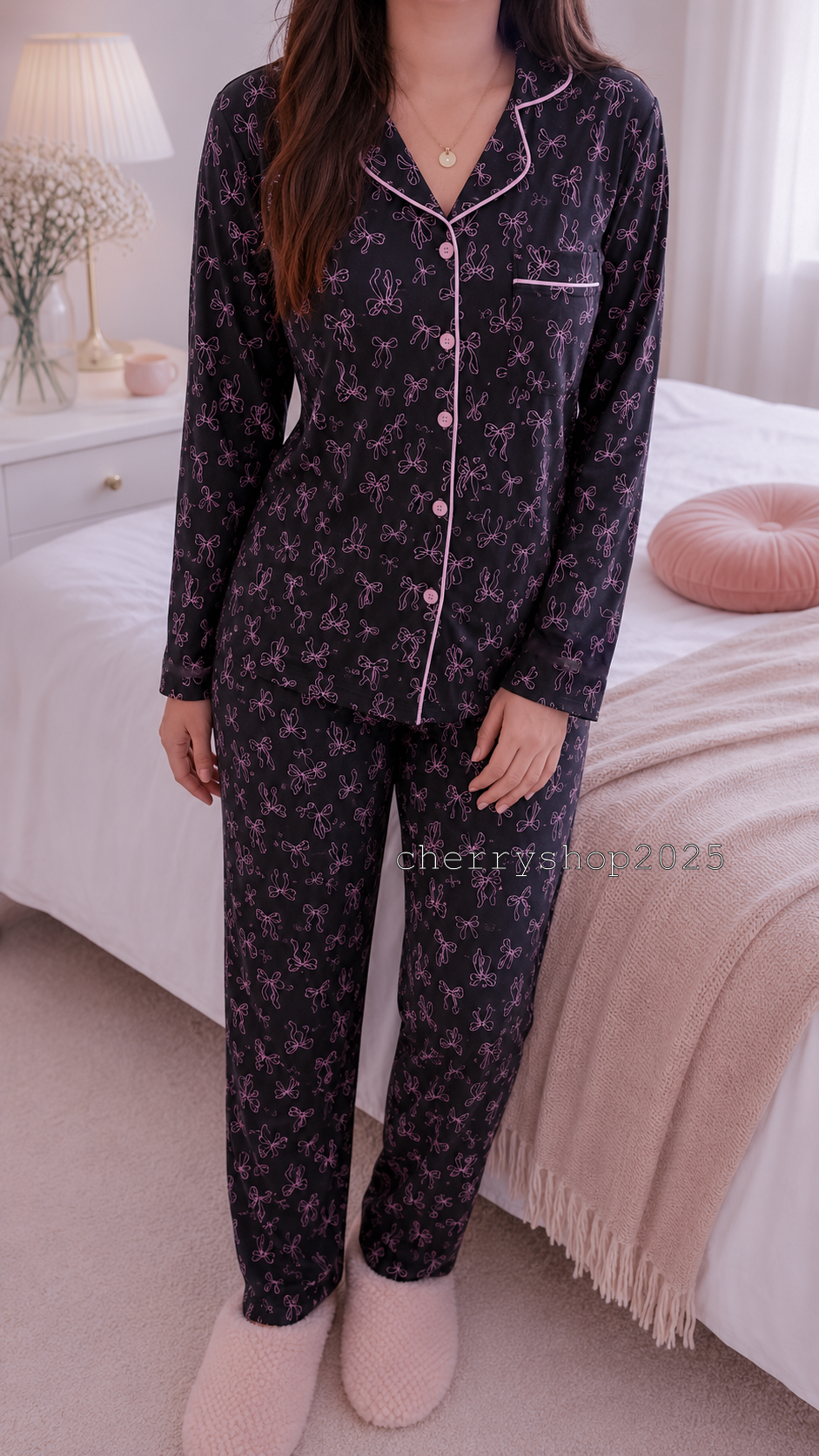 Classic Pink Bows PJ