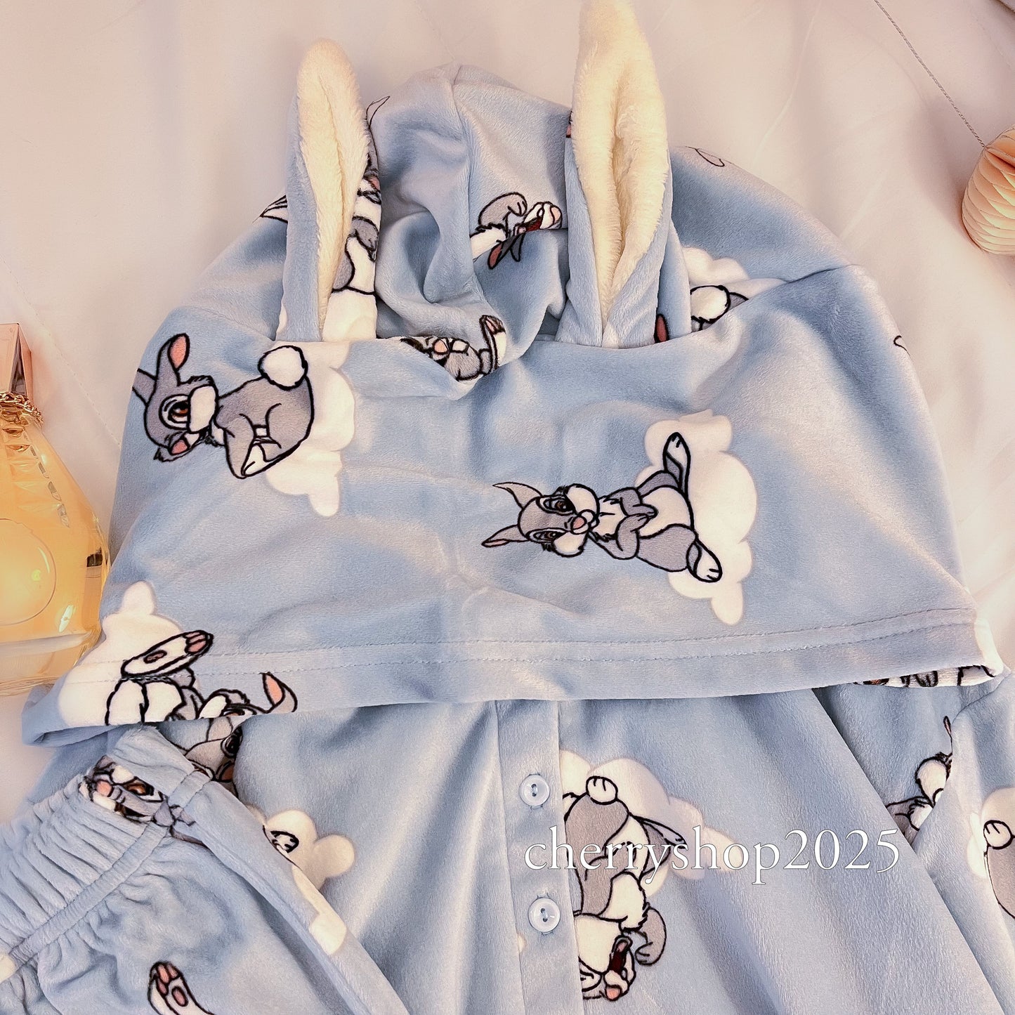 Blue Bunny Hoodie Pajamas