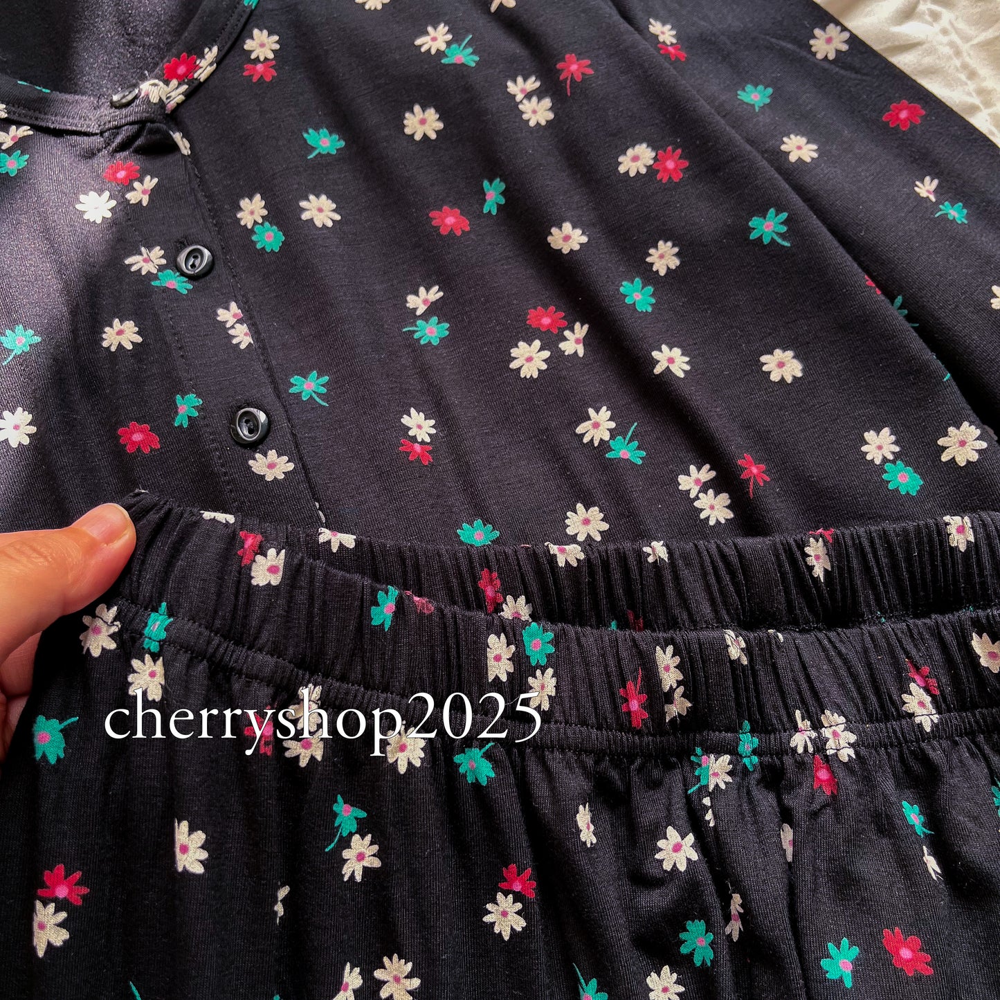 Flowers Black PJ