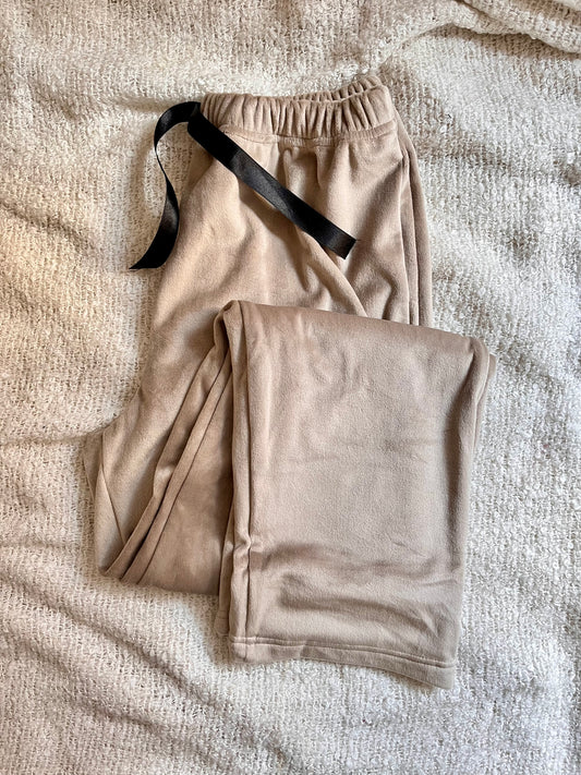بنطلون بيج قطيفة wide leg