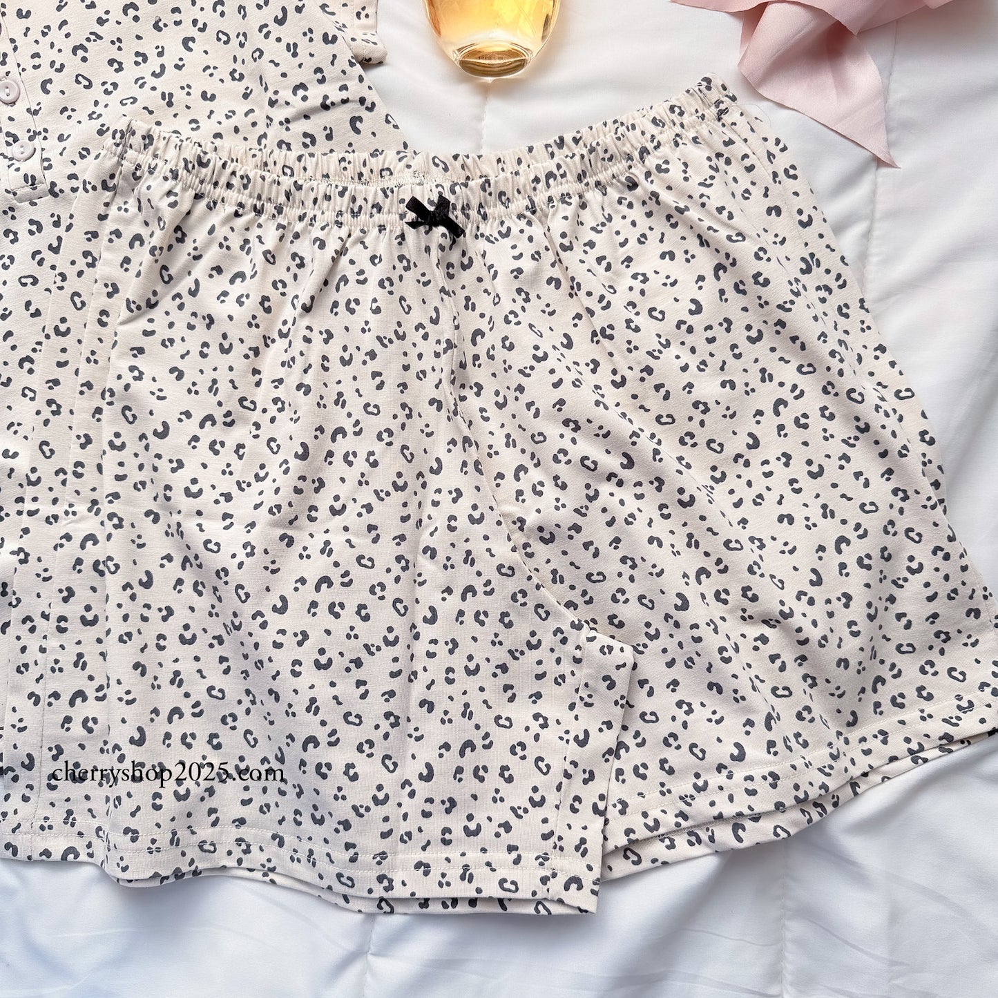 Vanilla Leopard Short PJ