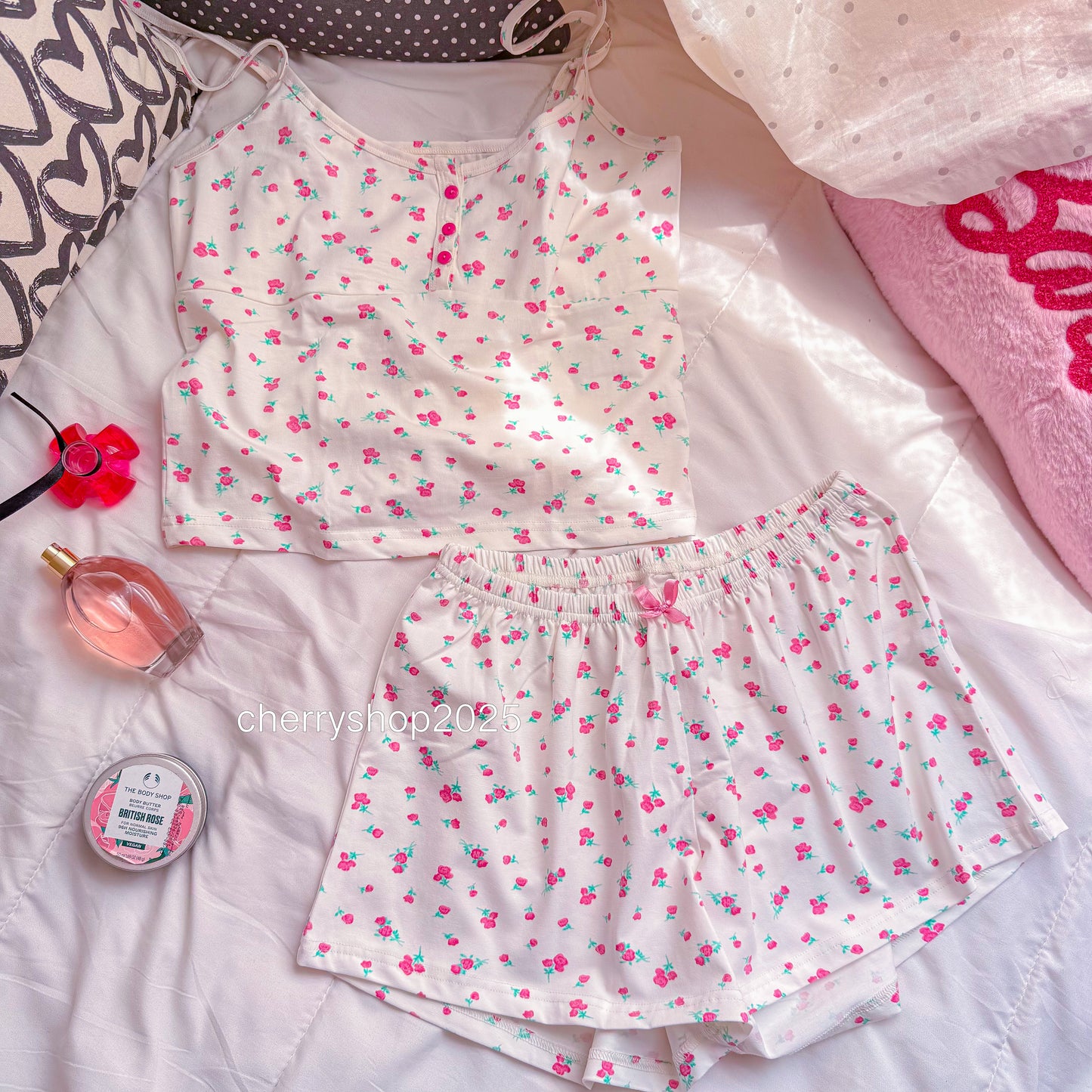 Purple Flowers Short Pj