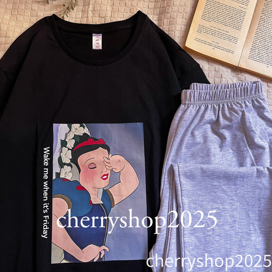 Sleeping Beauty Pj بيجامة نص كم