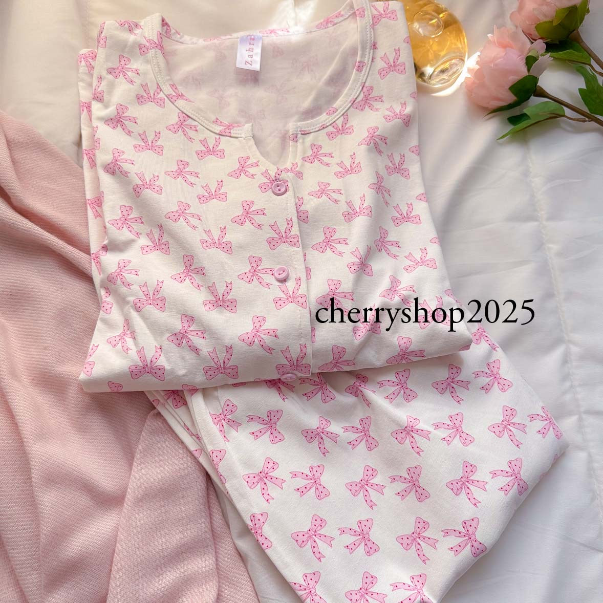 Light blue striped autumn pajamas