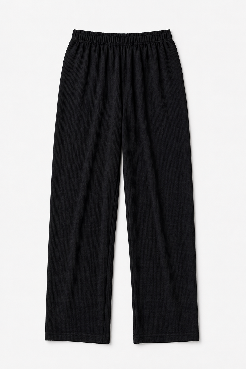 Black plain single pants