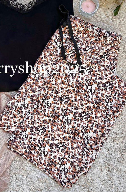 Cotton tiger print pants