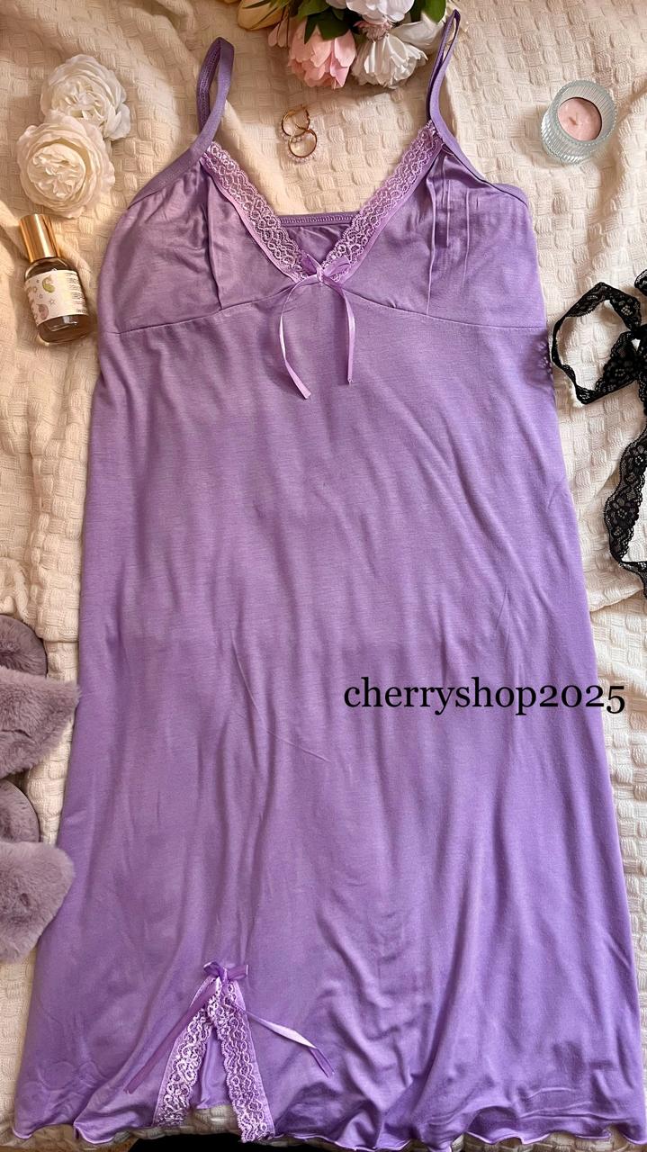 Lavender plain strappy cup shirt